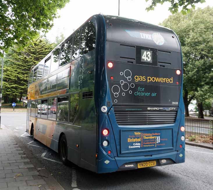 First Bristol Scania N280UD Alexander Dennis Enviro400CNGCITY 39458 Lynx